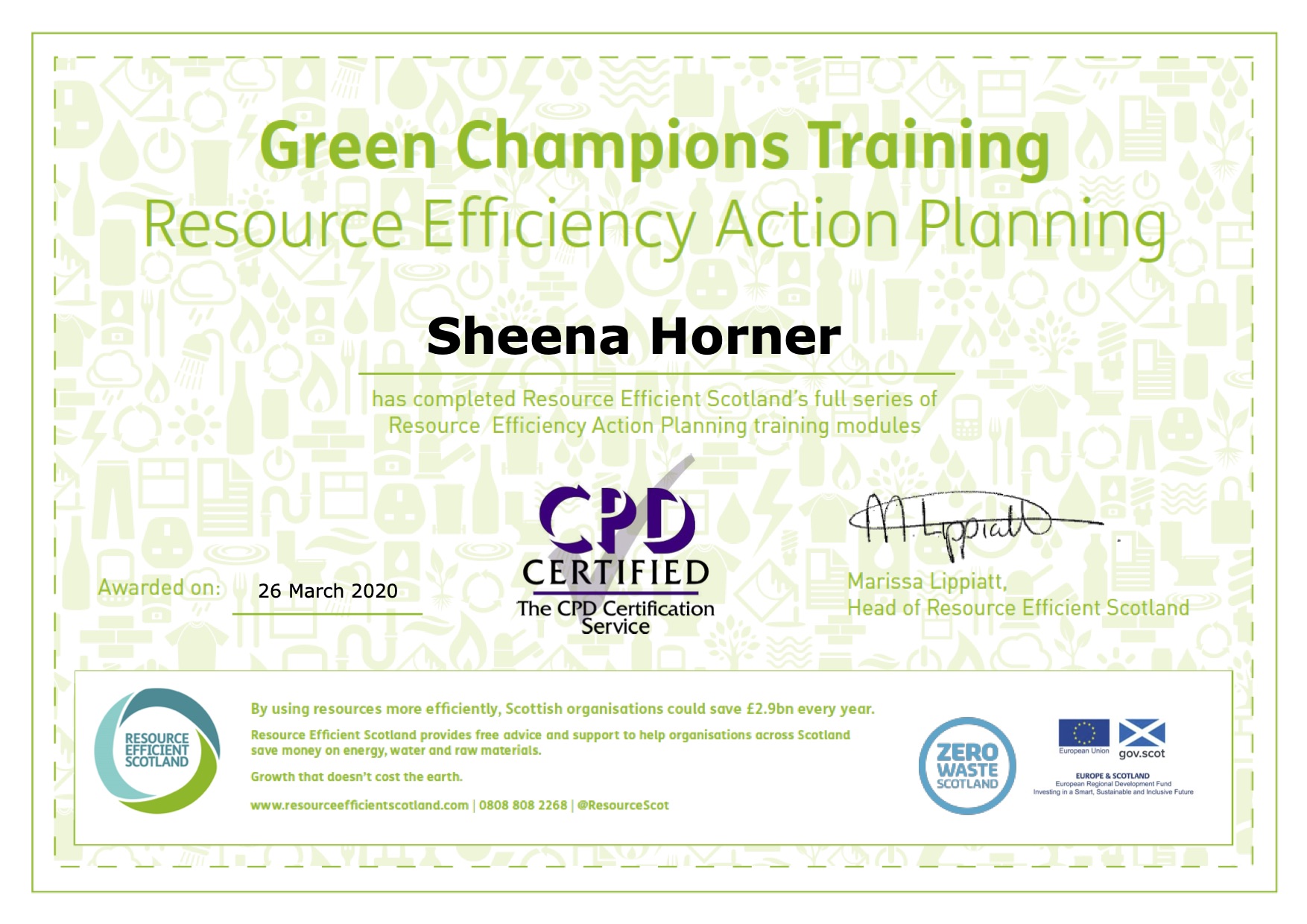 Green Champions Certificate
